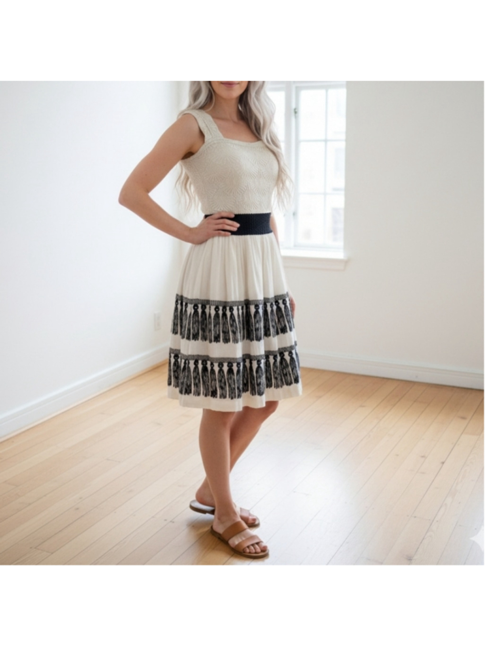 2000s Anthropologie Girls From Savoy Cotton Wool Skirt Flirty Size M tulle